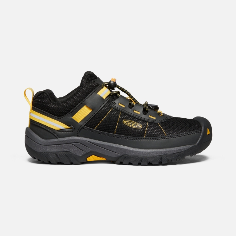 Keen Targhee Sport Vent Shoes - Kids' Black Yellow Footwear